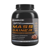 Opto Mass Gainer! Each serving contains a whopping 40 grams of protein and enriched with essential amino acids (EAAs), branched-chain amino acids (BCAAs), glutamine and creatine, providing comprehensive support for muscle growth and recovery. This formula is loaded with nutrient-dense calories derived from high-quality, fast, medium, and slow-digesting proteins and healthy fats and added vitamins and minerals to deliver a nutrient-dense blend.